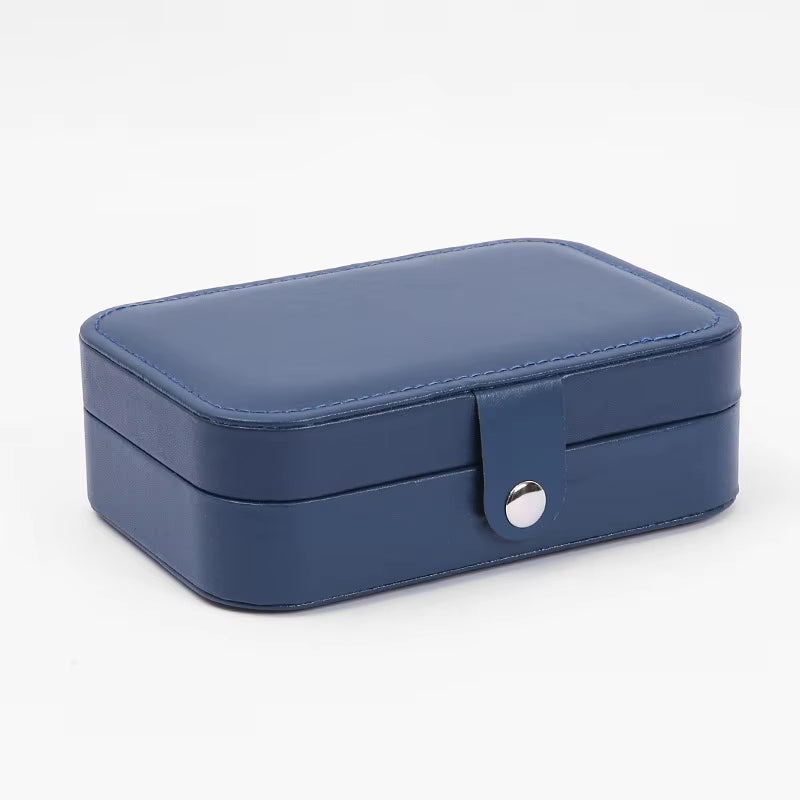 Portable Multi-Compartment Jewelry Box with Velvet Lining - Travel-Friendly Pink Jewelry Organizer for Accessories