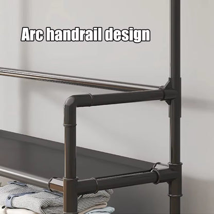 Five Layer Shoe Rack Simple Shoe Rack Integrated Storage Rack Household Shoe Rack Multifunctional Clothes Rack Coat Rack 2-Piece